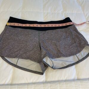 Lululemon Shorts Size 12 Tall Grey and Black